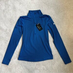 *NWT* Nike Pro Women's Blue Quarterzip